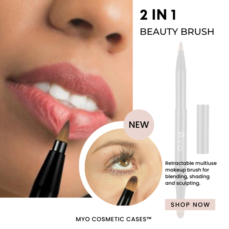 myo cosmetic cases 2 in 1 retractable makeup brush cruelty free